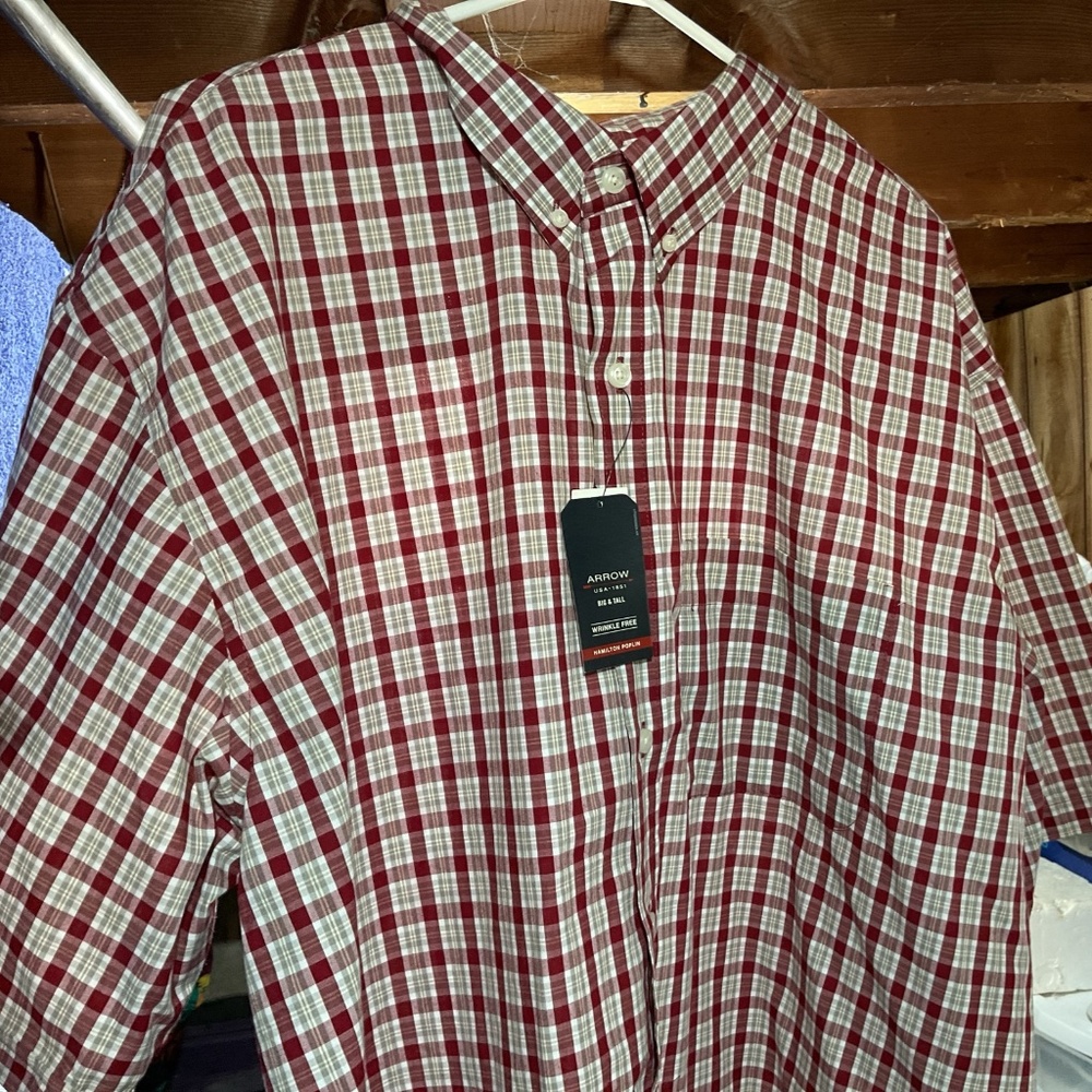 Hamilton Poplin 3xlt men’s big tall button down nwt